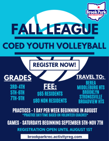 Fall Coed Youth Volleyball